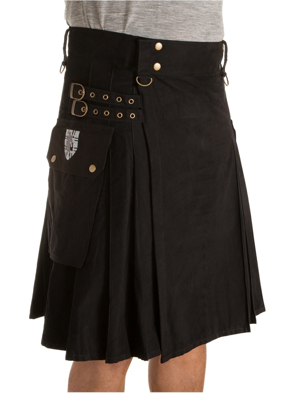 Damn Near Kilt ‘Em MEN'S UTILITY KILT THE GREENHORN KILT in black size small